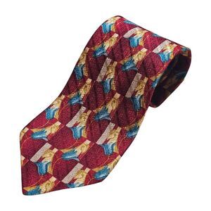 Ermenegildo Zegna Silk Tie Made In Italy Floral 60" Long 4" Wide‎